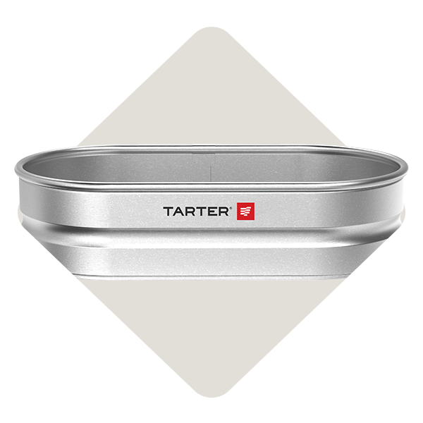 A metal Tarter raised flower bed.