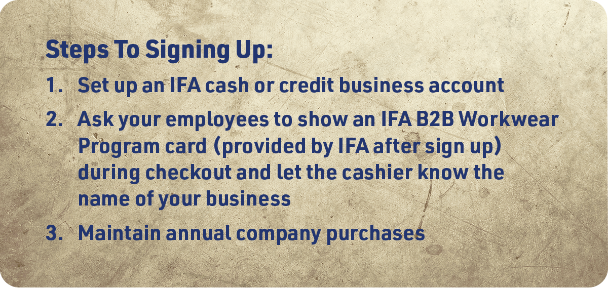 Workwear Program Get Your Crew the Best Workwear for Less | IFA B2B Workwear Program