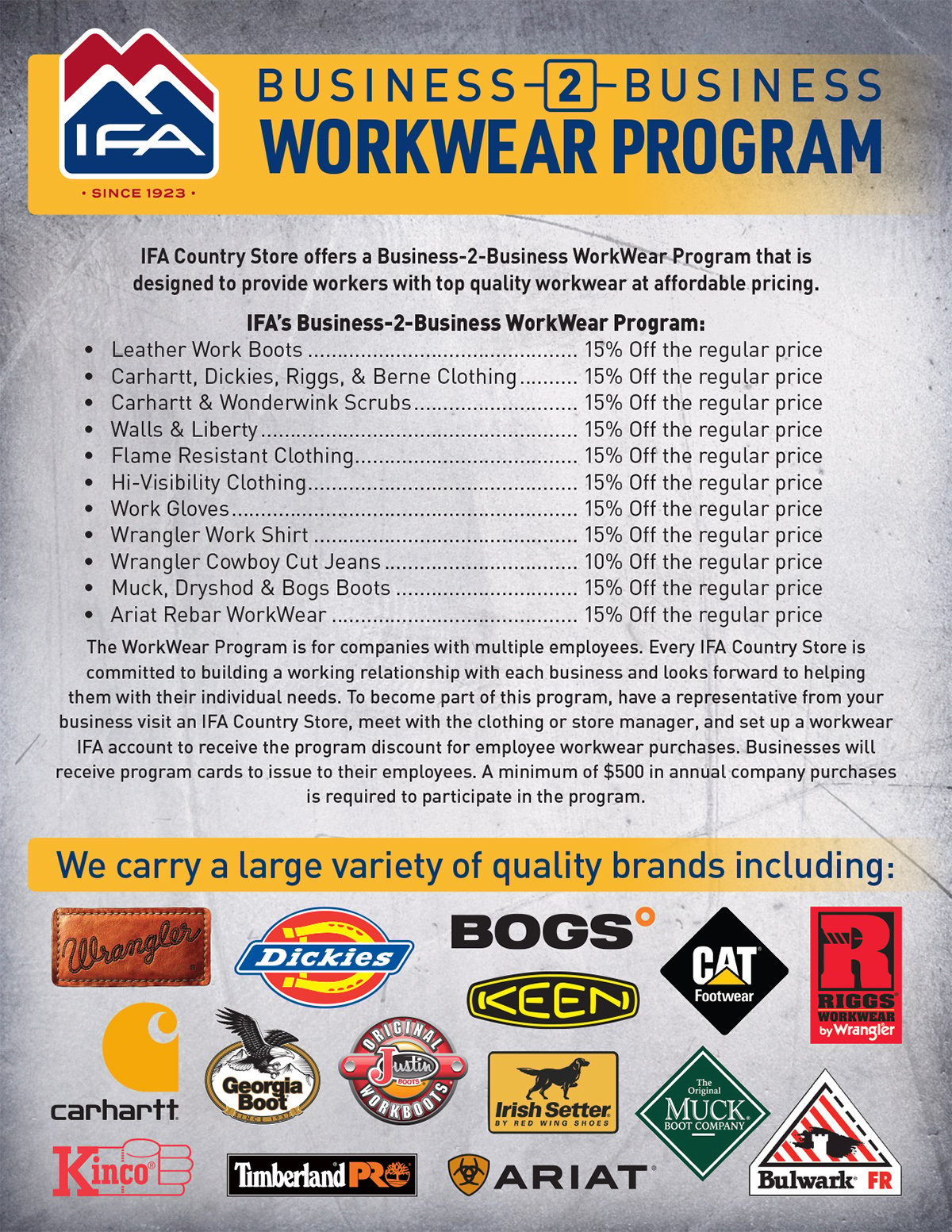 IFA's B2B Workwear program details and brands