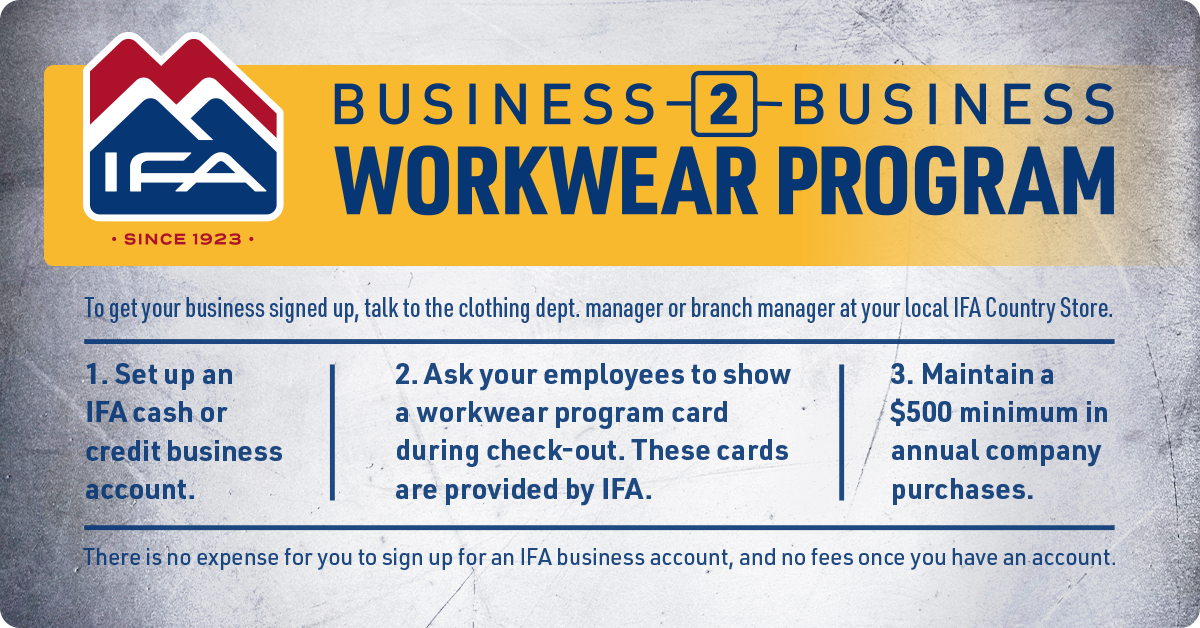 business to business workwear program details