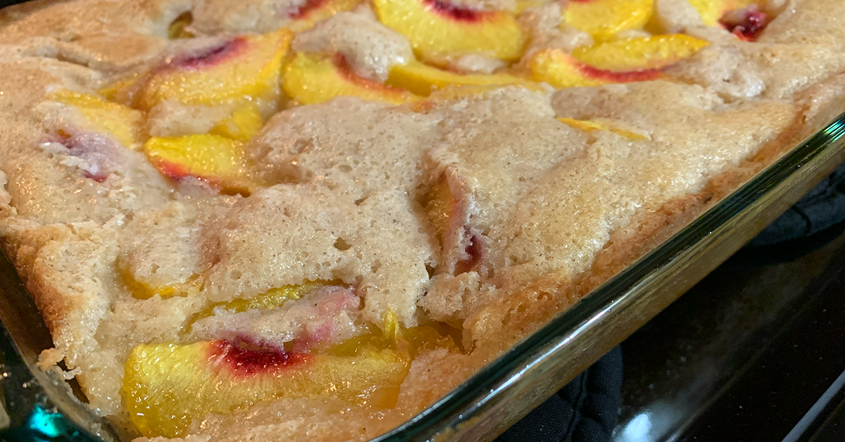 Aunt Mary’s Magic Peach Cobbler