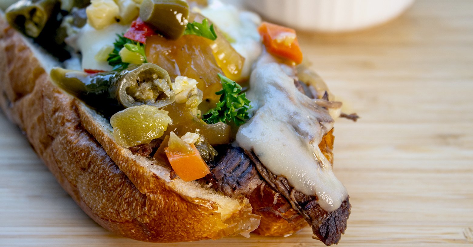 Cheesy Chuck Roast Sandwich