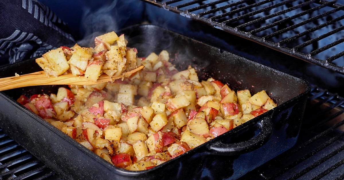 Smoked Greek Roasted Potatoes