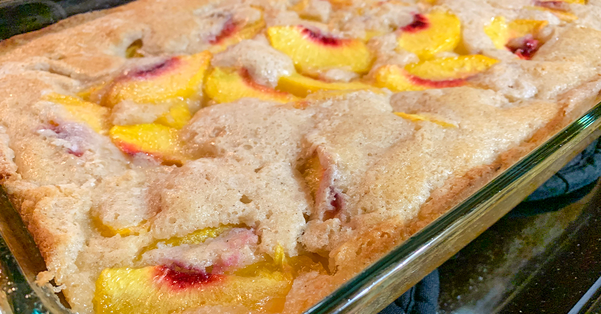 Aunt Mary’s Magic Peach Cobbler
